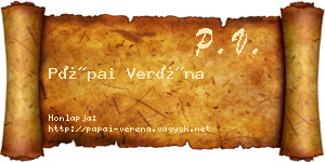 Pápai Veréna névjegykártya